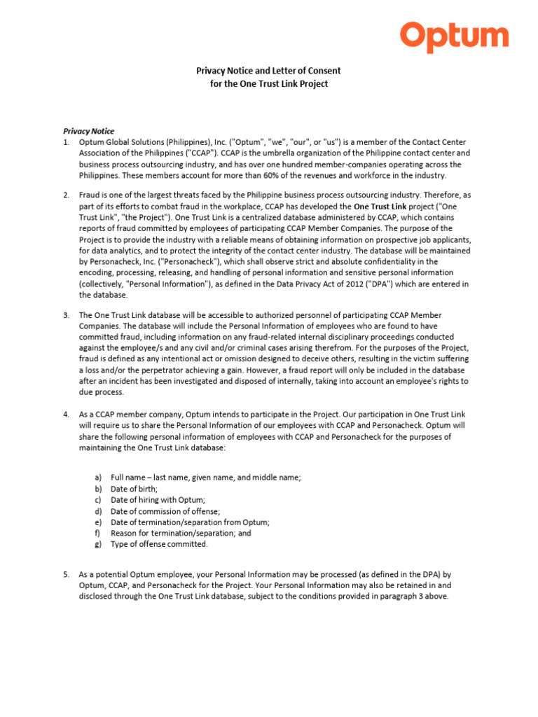 Optum Pledge of Integrity - One Trust Link 11 | PDF | Privacy | Fraud