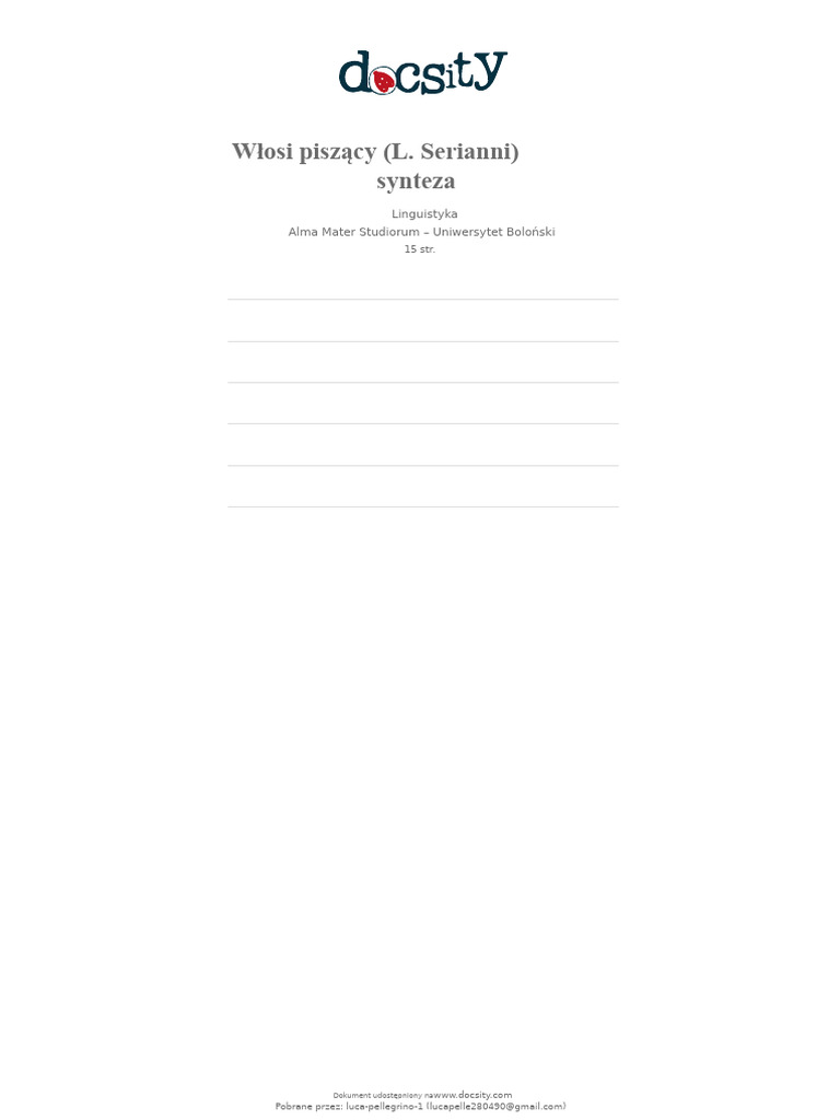 Serianni, Pisane Włochy | PDF