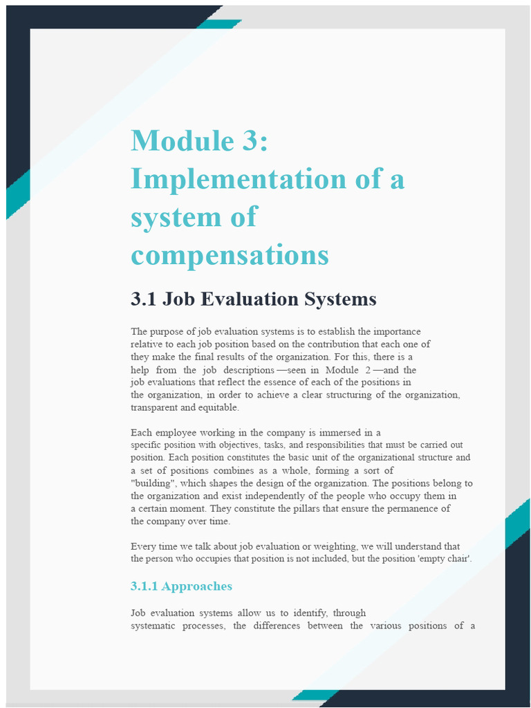 Module 3. Implementation of A Compensation System | PDF | Salary ...