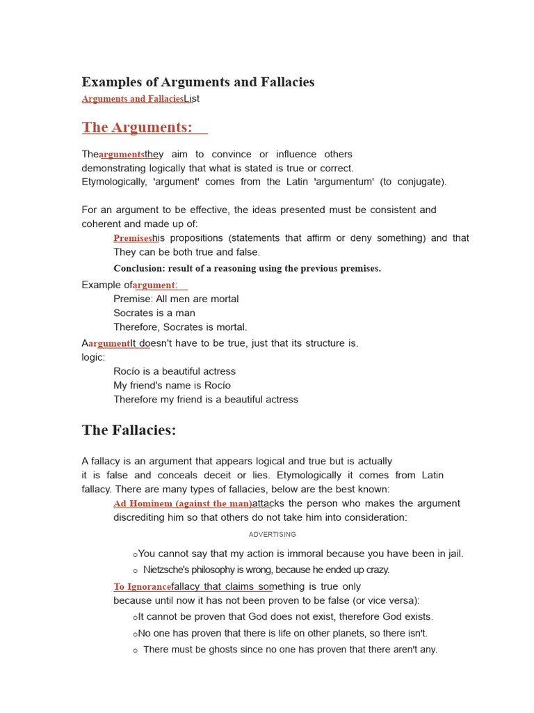 Understanding Arguments and Fallacies | PDF | Argument | Fallacy