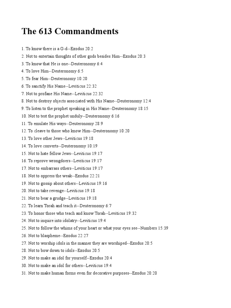 The 613 commandments pdf passover tithe
