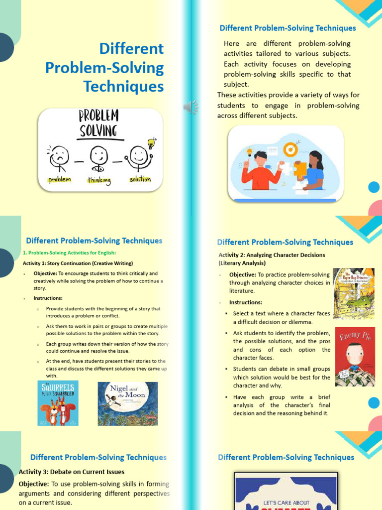 Problem-Solving Activities by Subject | PDF | Mathematics | Hypothesis