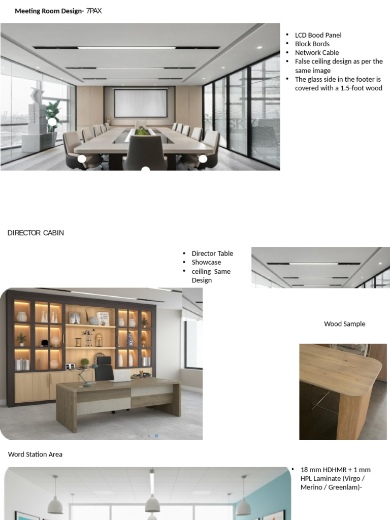 Meeting Room & Director Cabin Design | PDF