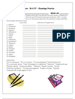 Chapter 36 & 37 Etymology Practice