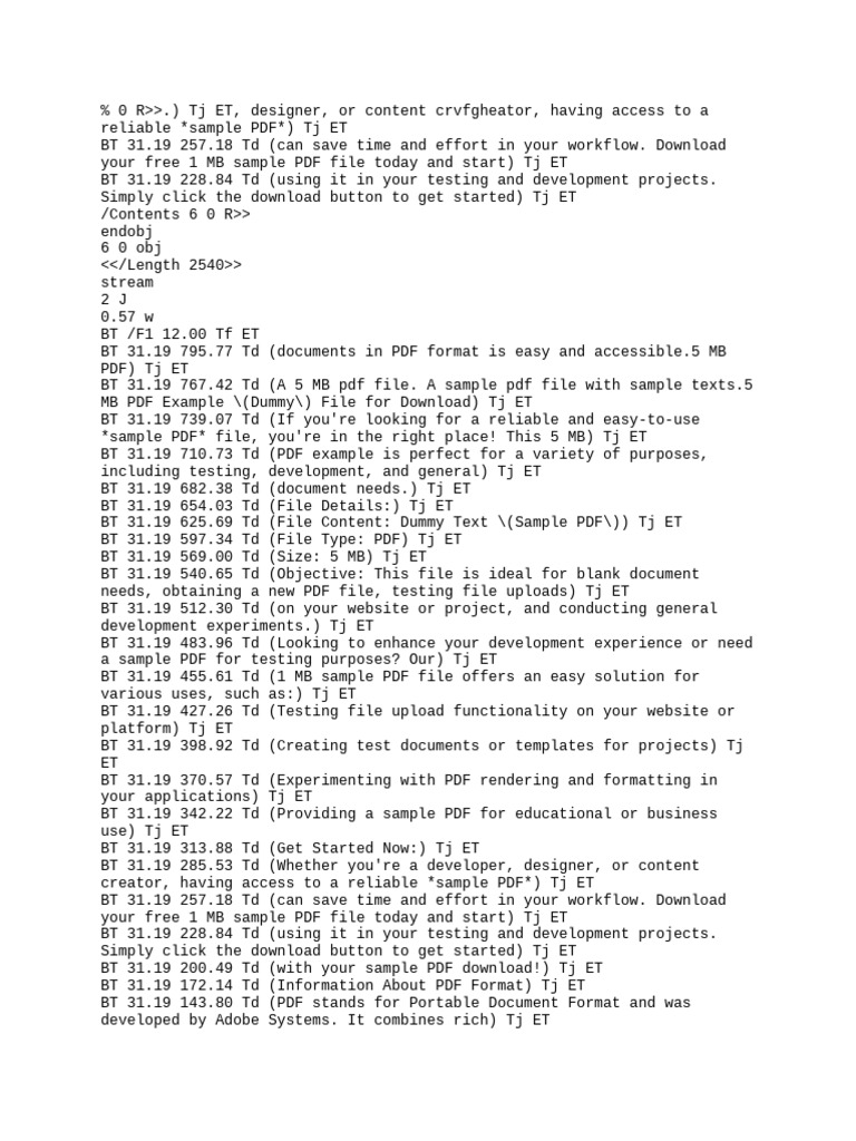 Free 5 MB Sample PDF Download | PDF | Websites | Computer Engineering