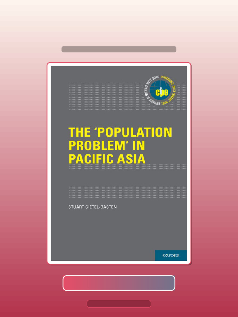 Test Bank for the Population Problem in Pacific Asia International ...