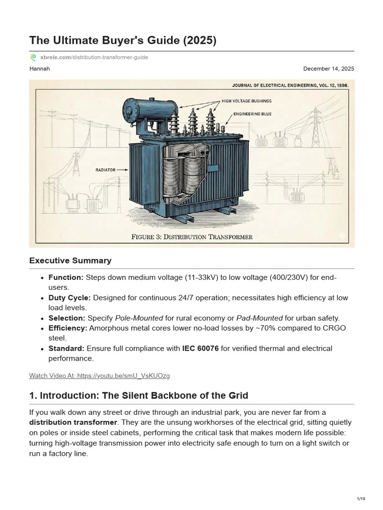 2025 Distribution Transformer Buyer's Guide | PDF | Transformer ...