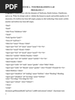 Web Programming Lab Manual for BCA | PDF | Computer Science | Software ...