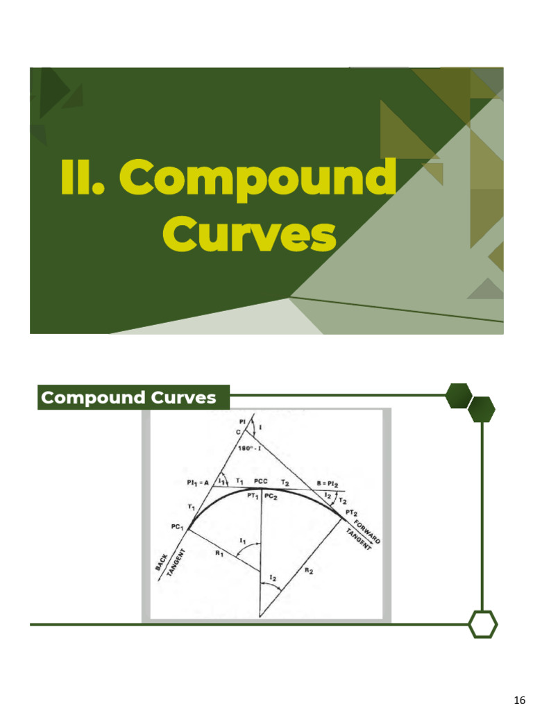 Understanding Compound and Spiral Curves | PDF | Tangent | Angle