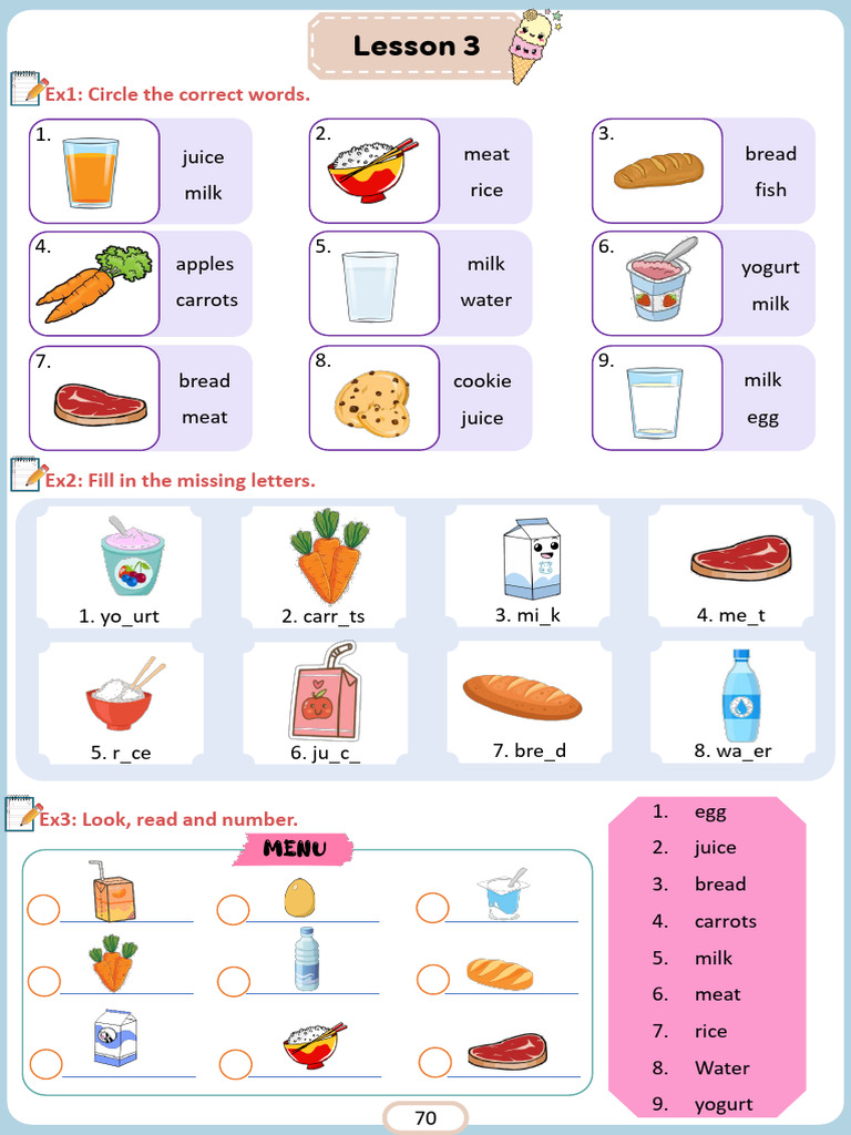 Food and Descriptive Language Exercises | PDF | Foods | Chess Theory