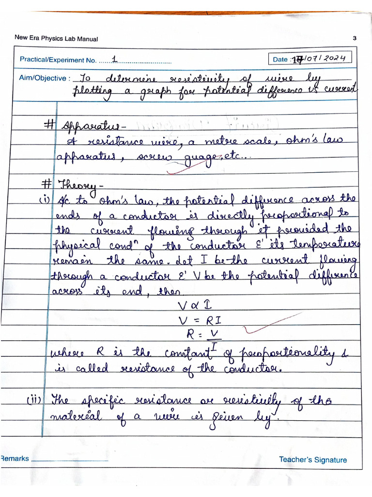 Physics Experiment File | PDF