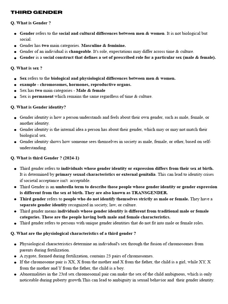 Understanding Third Gender Identity and Issues | PDF | Gender | Gender ...