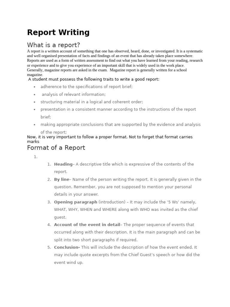 Guide to Effective Report Writing | PDF | Literacy | Cognition