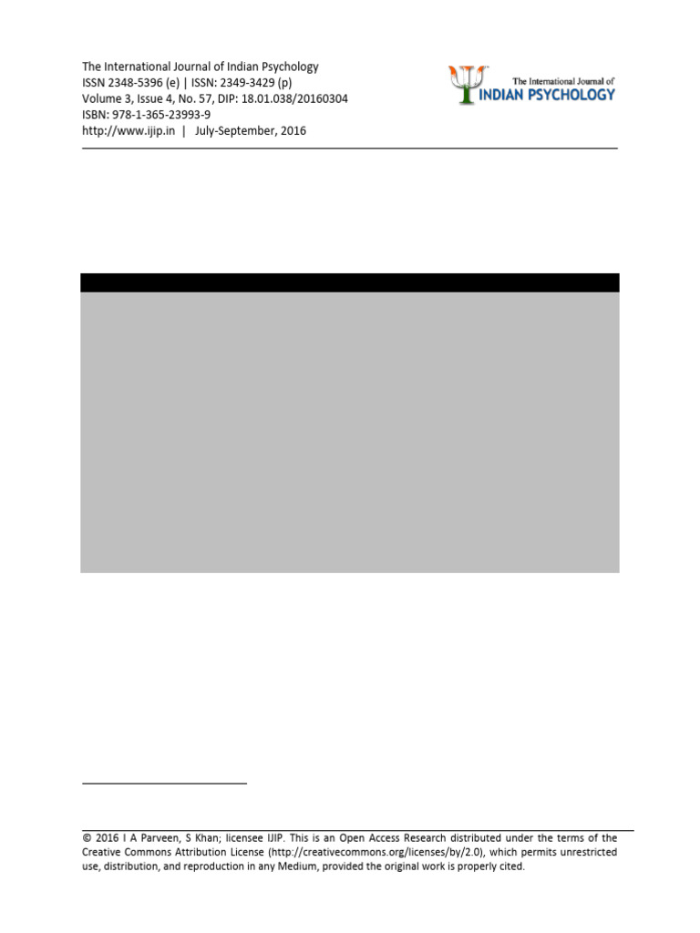 A Comparative Study of Mental Health of Normal and Visually | PDF ...