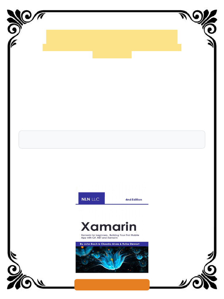 Xamarin Xamarin for beginners Building Your First Mobile App with C NET ...