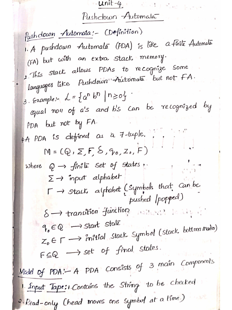 Pushdown Automata | PDF