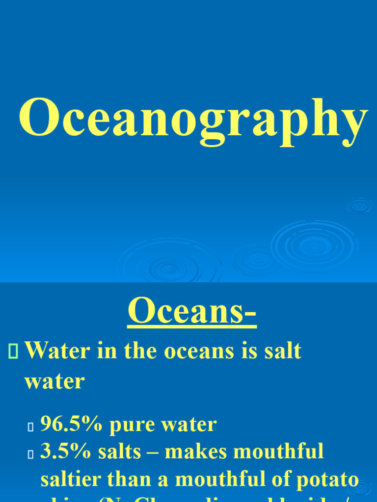 Understanding Ocean Water and Life | PDF