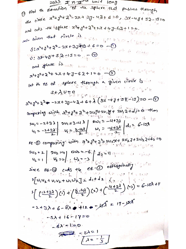 Maths 6th Sem Long Answers | PDF
