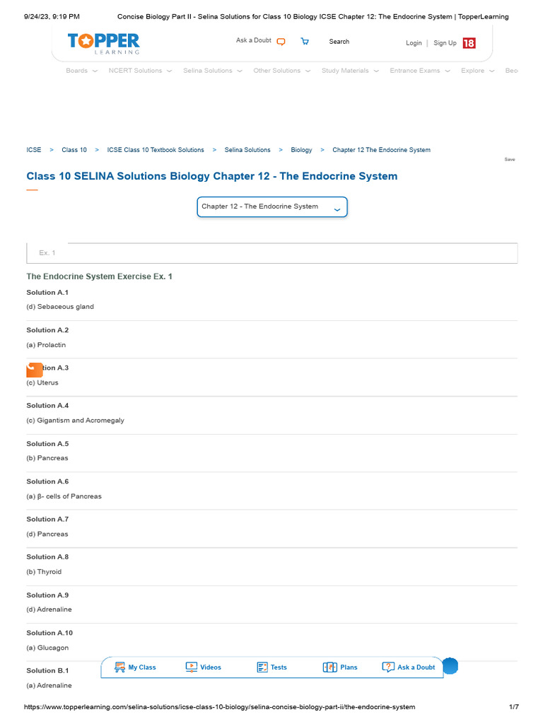 Concise Biology Part II - Selina Solutions for Class 10 Biology ICSE ...