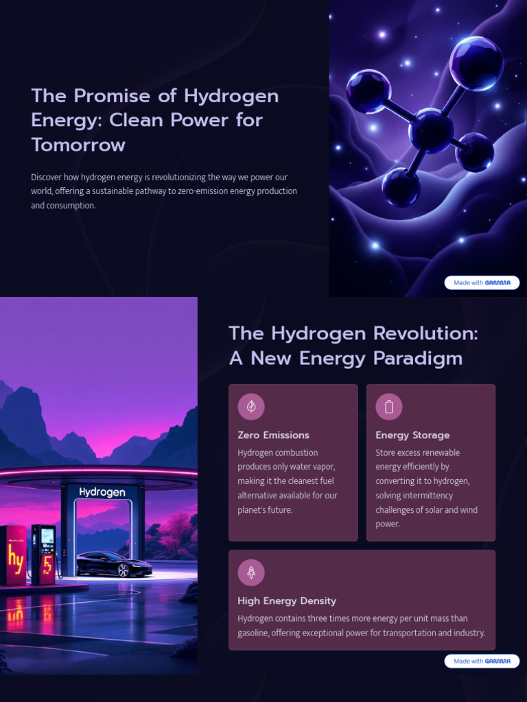 Hydrogen Energy: The Future of Clean Power | PDF | Hydrogen | Energy ...
