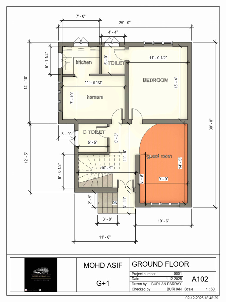 Ground Floor Dimensions and Scale Details | PDF