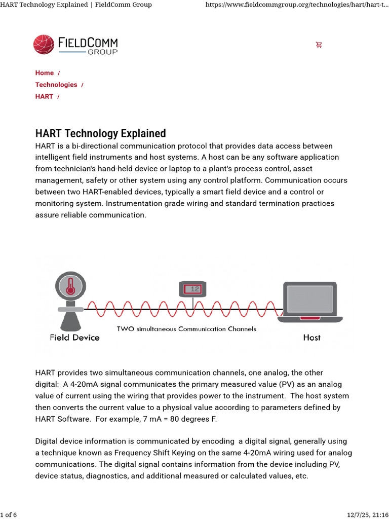 Understanding HART Communication Protocol | PDF | Telecommunications ...