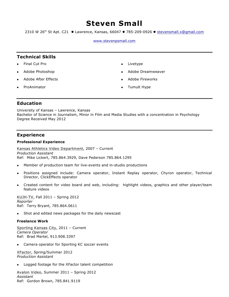 Steven Small Resume 2012 | PDF