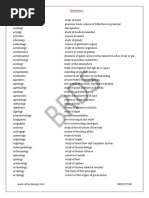 Comprehensive List of Ologies | PDF | Paleontology | Ecology