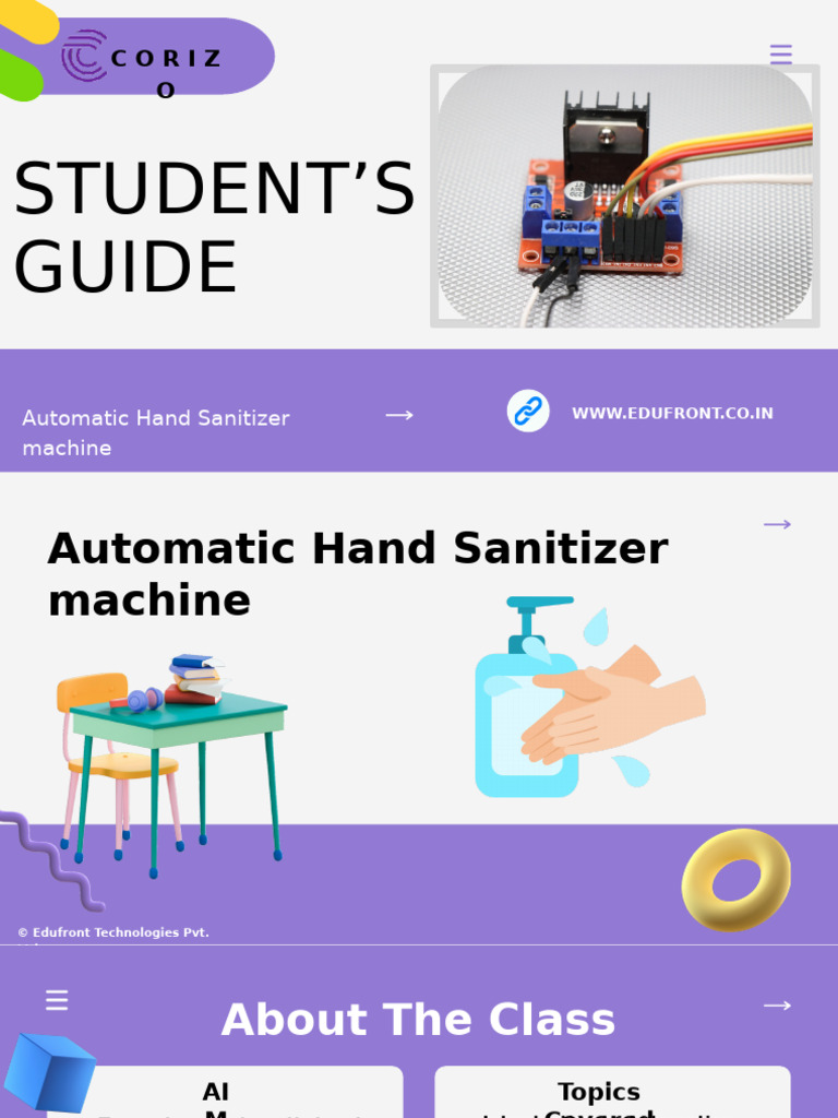 Automatic Hand Sanitizer Machine | PDF | Arduino | Electricity