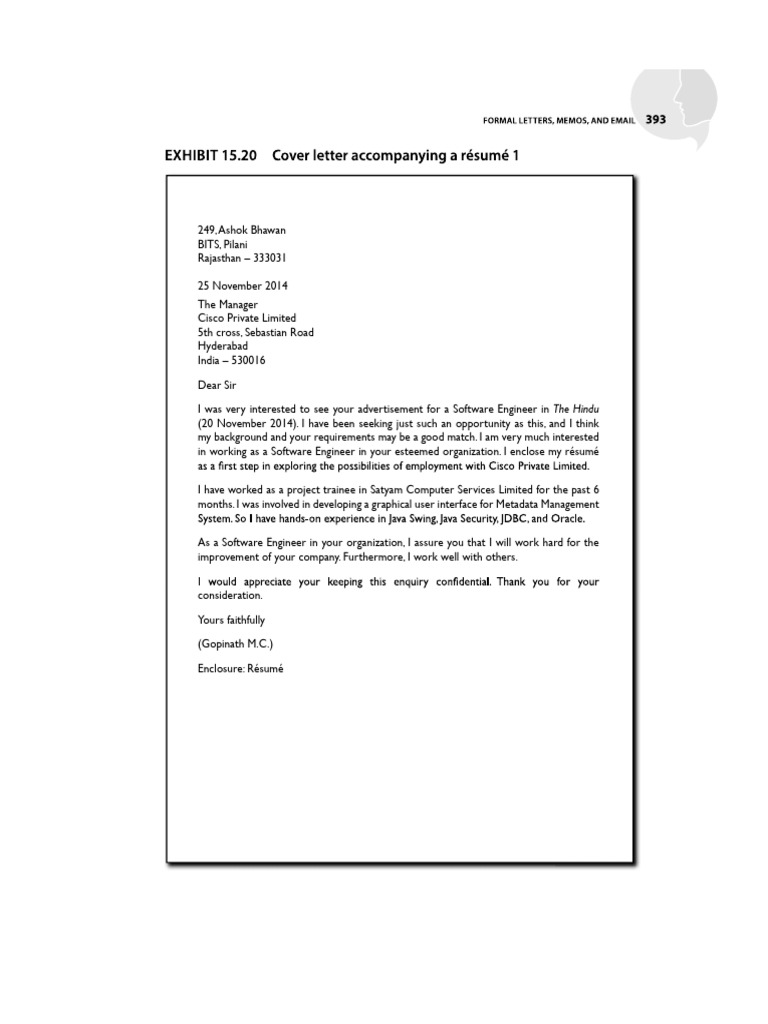 Software Engineer Application Letter | PDF