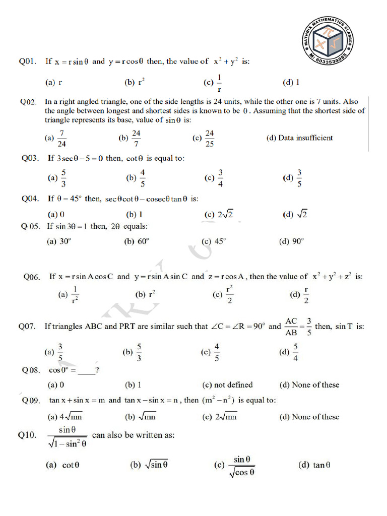 Trigonometry 2 | PDF