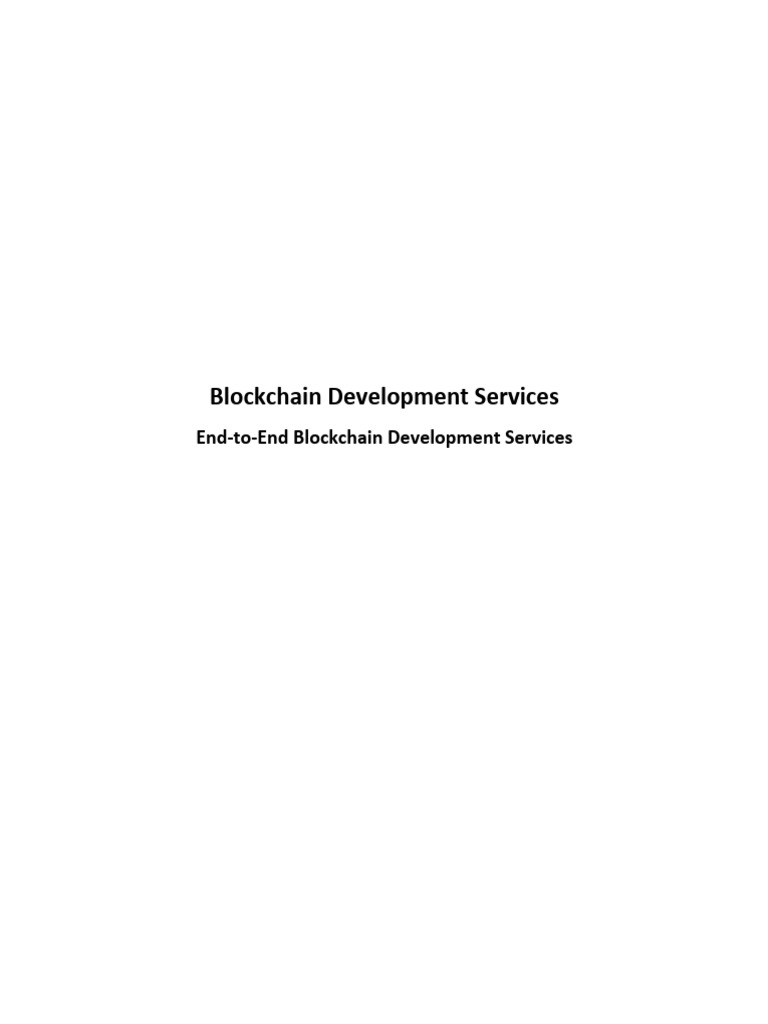 Comprehensive Blockchain Development Services | PDF | Mobile App ...