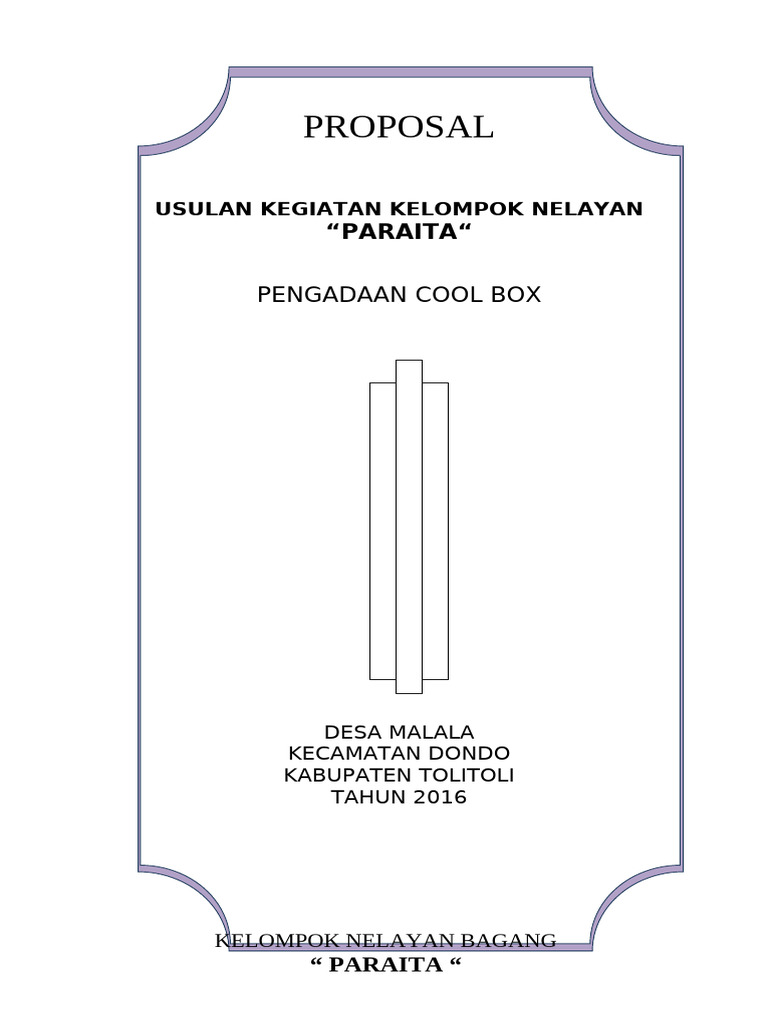 Usulan Pengadaan Cool Box Nelayan Paraita | PDF