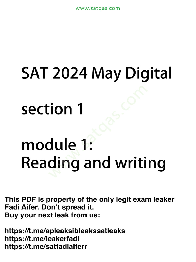 2024 May Sat Leak | PDF