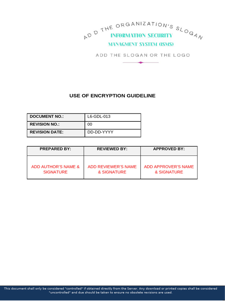 L6-GDL-013 Use of Encryption Guideline | PDF | Encryption | Key ...