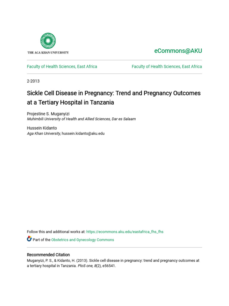 Sickle Cell Disease in Pregnancy_ Trend and Pregnancy Outcomes at | PDF ...