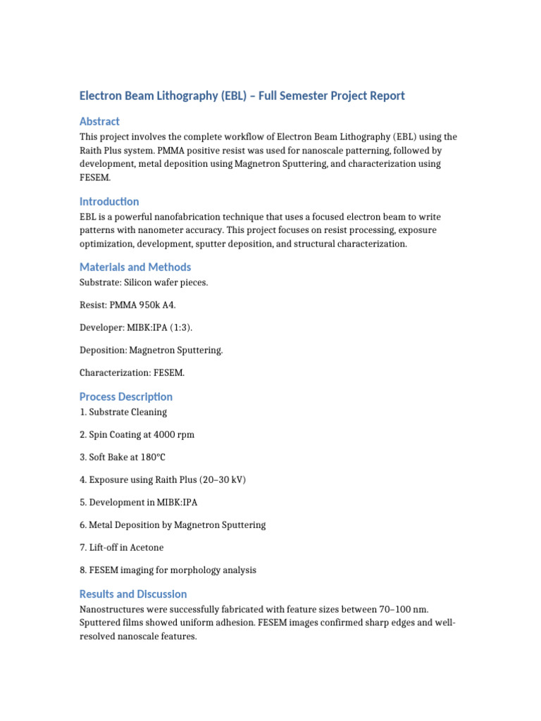 EBL Project Report Shivang | PDF
