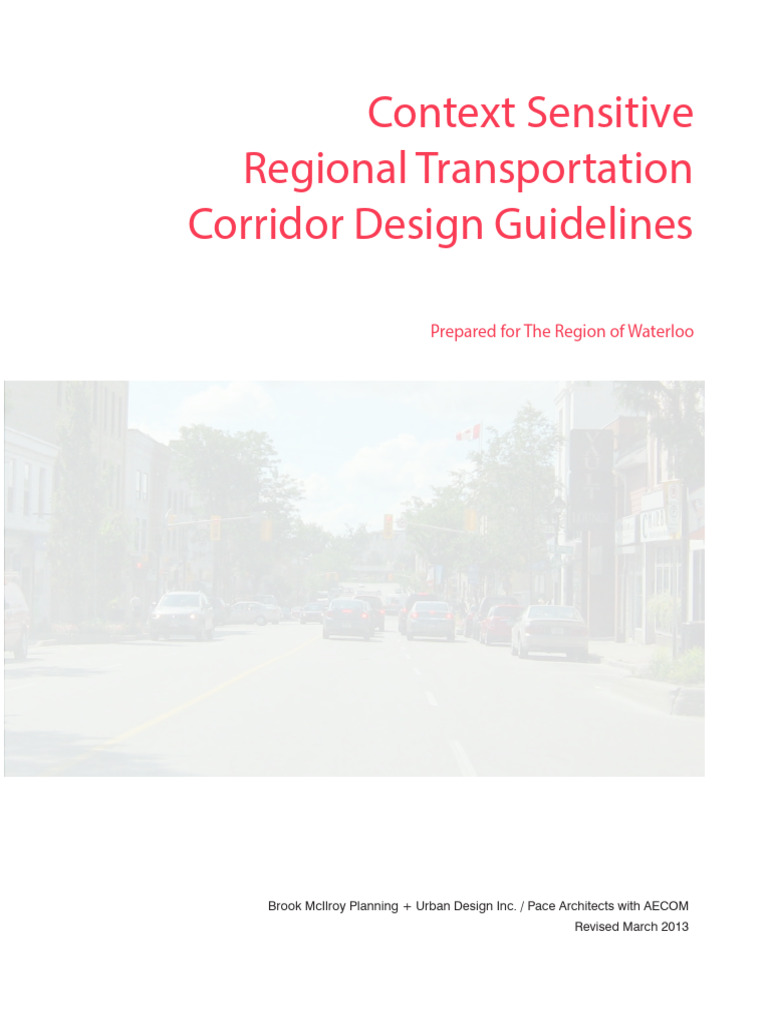 Context Sensitive Regional Transportation Corridor Design Guidelines ...