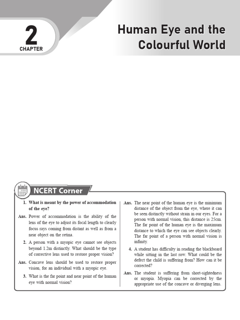 Human Eye: Vision Defects and Corrections | PDF | Eye | Myopia