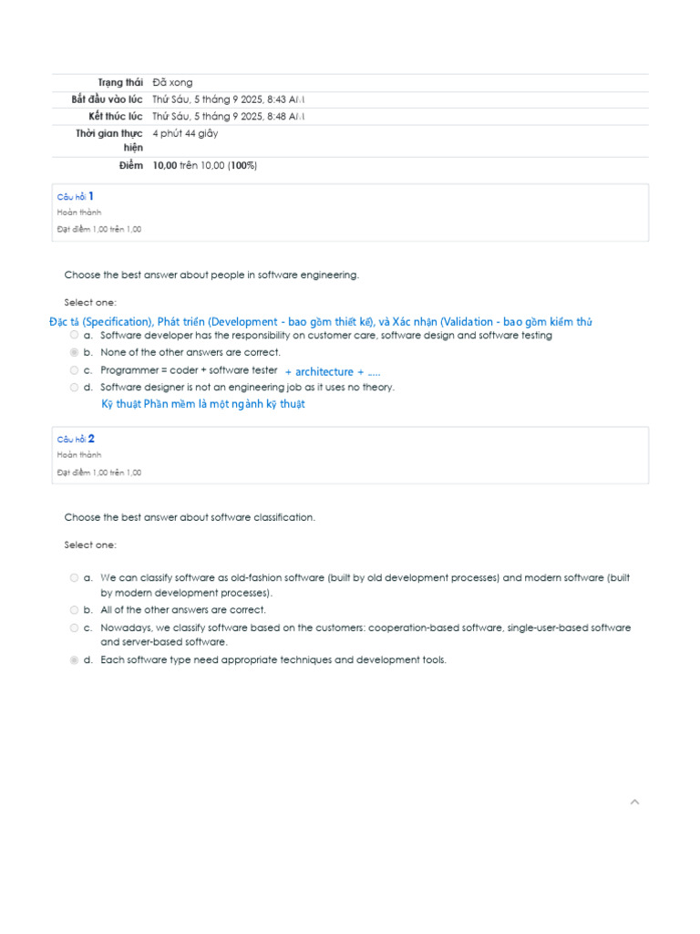 Software Engineering Course Assessment Results | PDF | Software ...