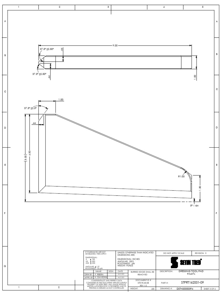 Dressing Tool Pad Specifications | PDF
