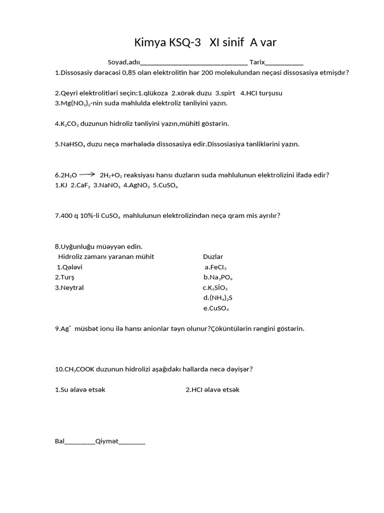 Kimya KSQ-3 | PDF