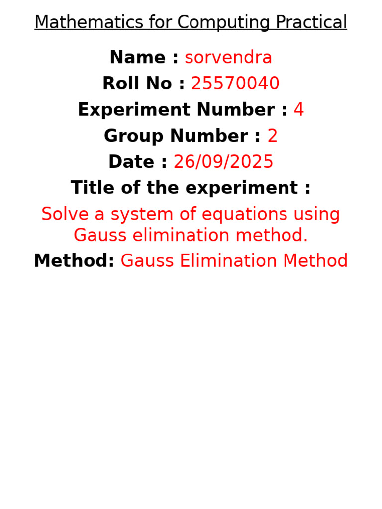 Practical Format | PDF