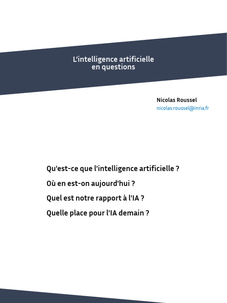 Histoire et enjeux de l'intelligence artificielle | PDF | Intelligence ...