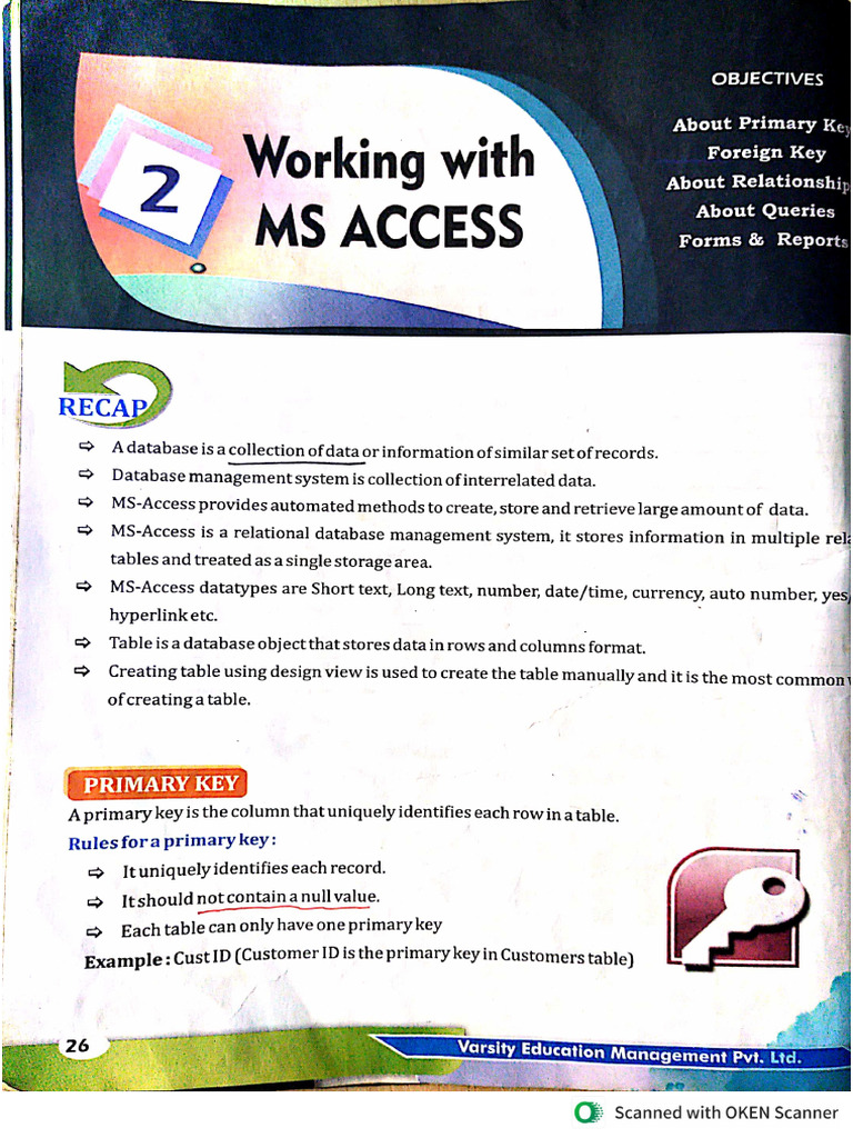Lesson 2 Working With Ms Access | PDF