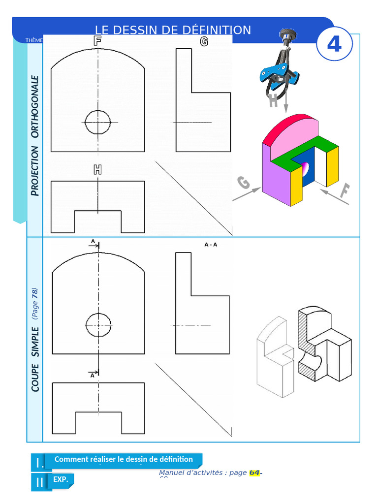 Projection Orthogonale et Cotation Dimensionnelle | PDF