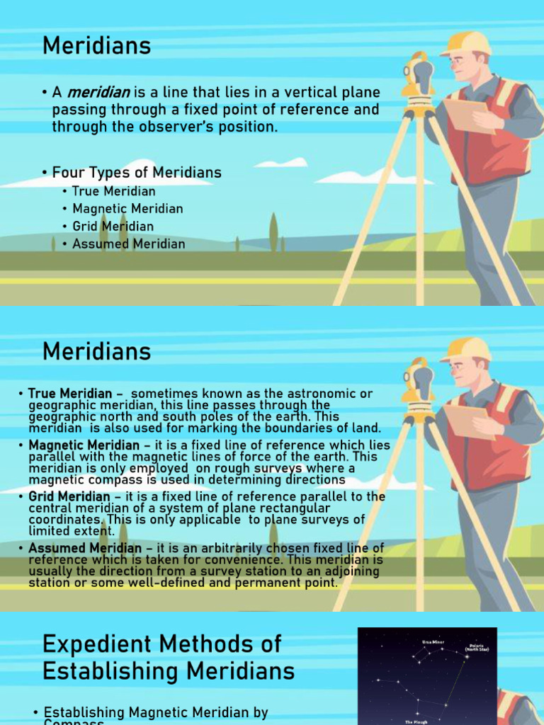 Understanding Meridians and Their Types | PDF | Angle | Compass