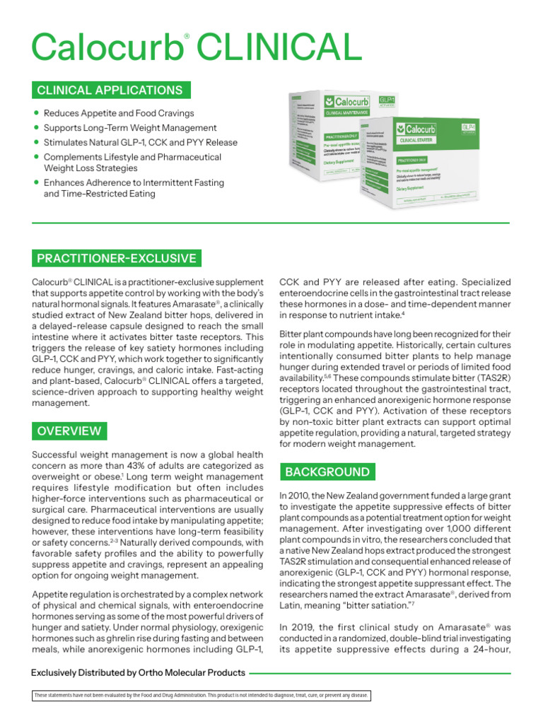 Calocurb® Clinical: Appetite Control Supplement | PDF | Appetite ...
