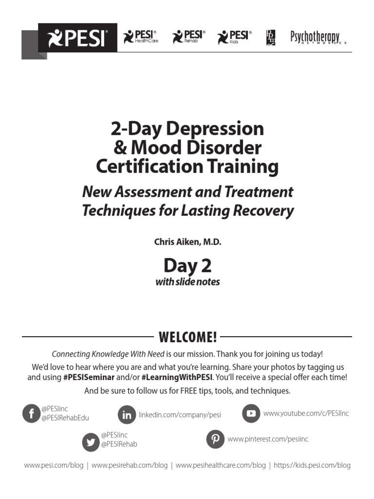 Depression & Mood Disorder Training | PDF | Psychiatry | Whole Grain