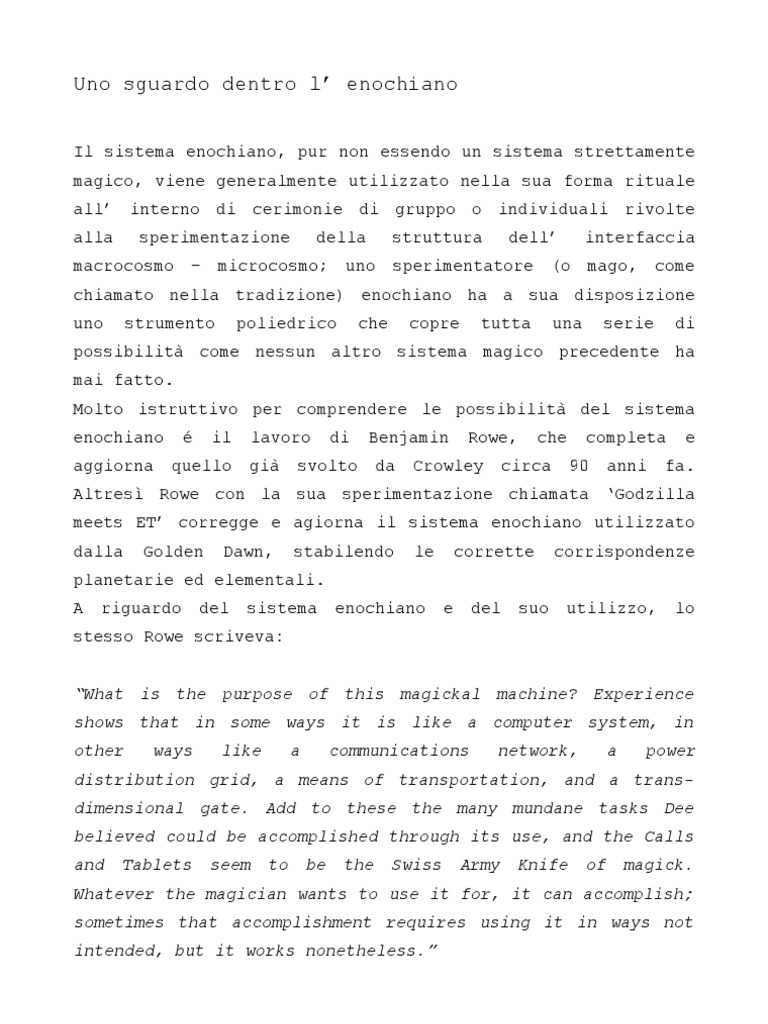 Il sistema magico enochiano italian edition